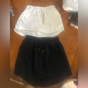 Casual Black and Gray Women's Skort Set